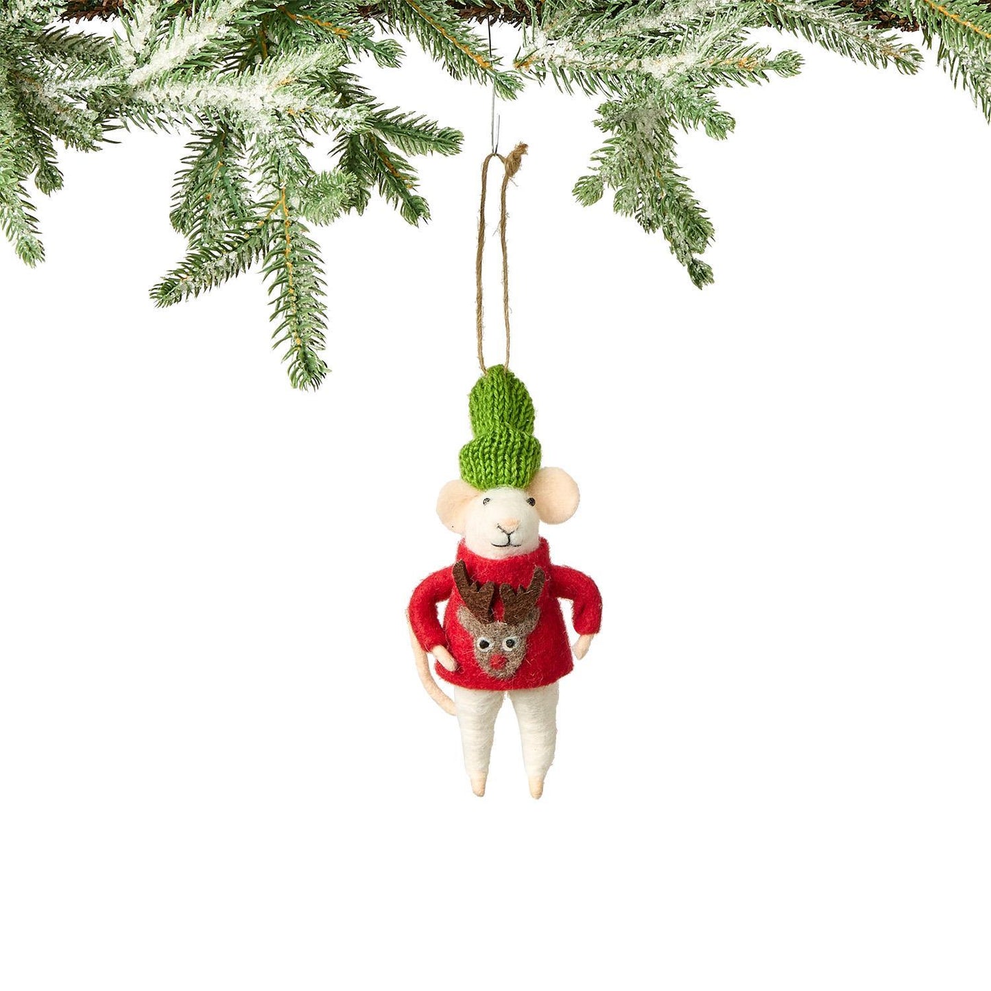 Hand Crafted Felt Mouse Ornament, 5 Styles