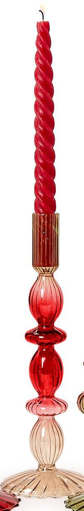 Holiday Ombre Glass Candlesticks