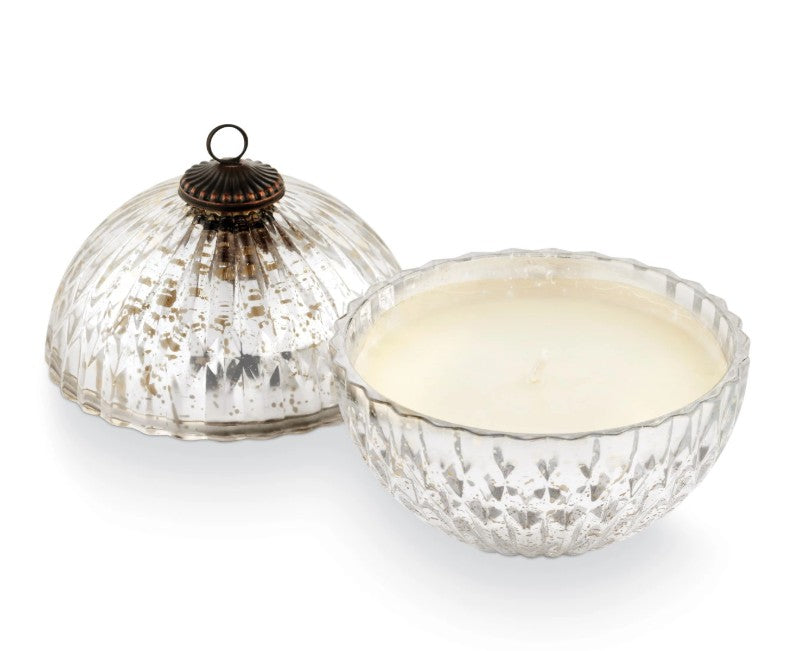 Balsam & Cedar Mercury Glass Ornament Candle