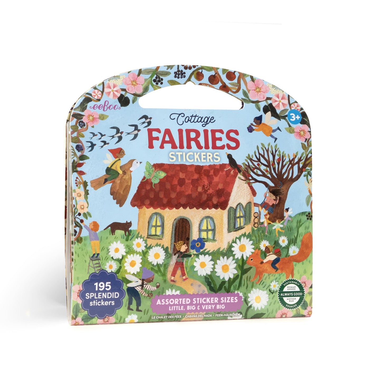 Pack of Cottage Fairies stickers with colorful design on a white background