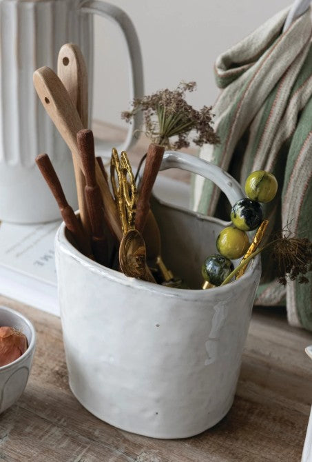 Stoneware Crock with Handle