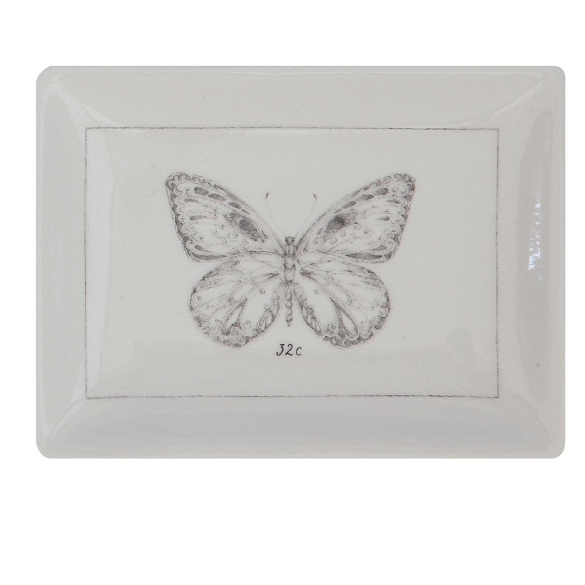 Ceramic Trinket Dish with Garden Insect, 4 Styles