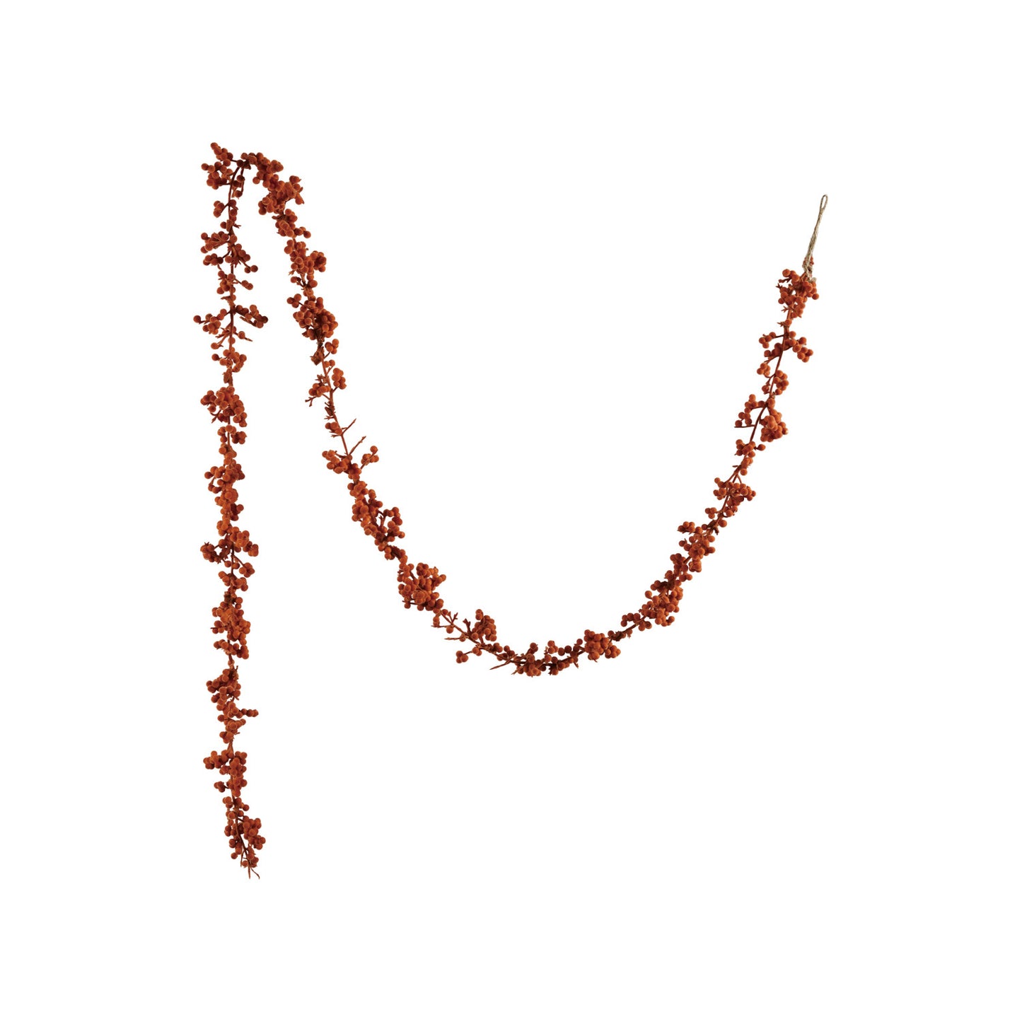 Decorative orange garland on a white background