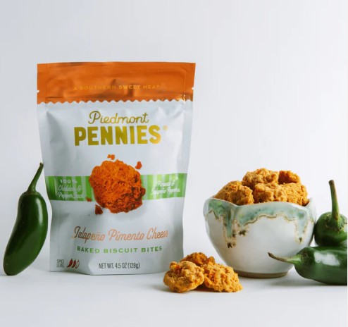Piedmont Pennies Jalapeno Pimento Cheese, Medium Pouch 4.5oz