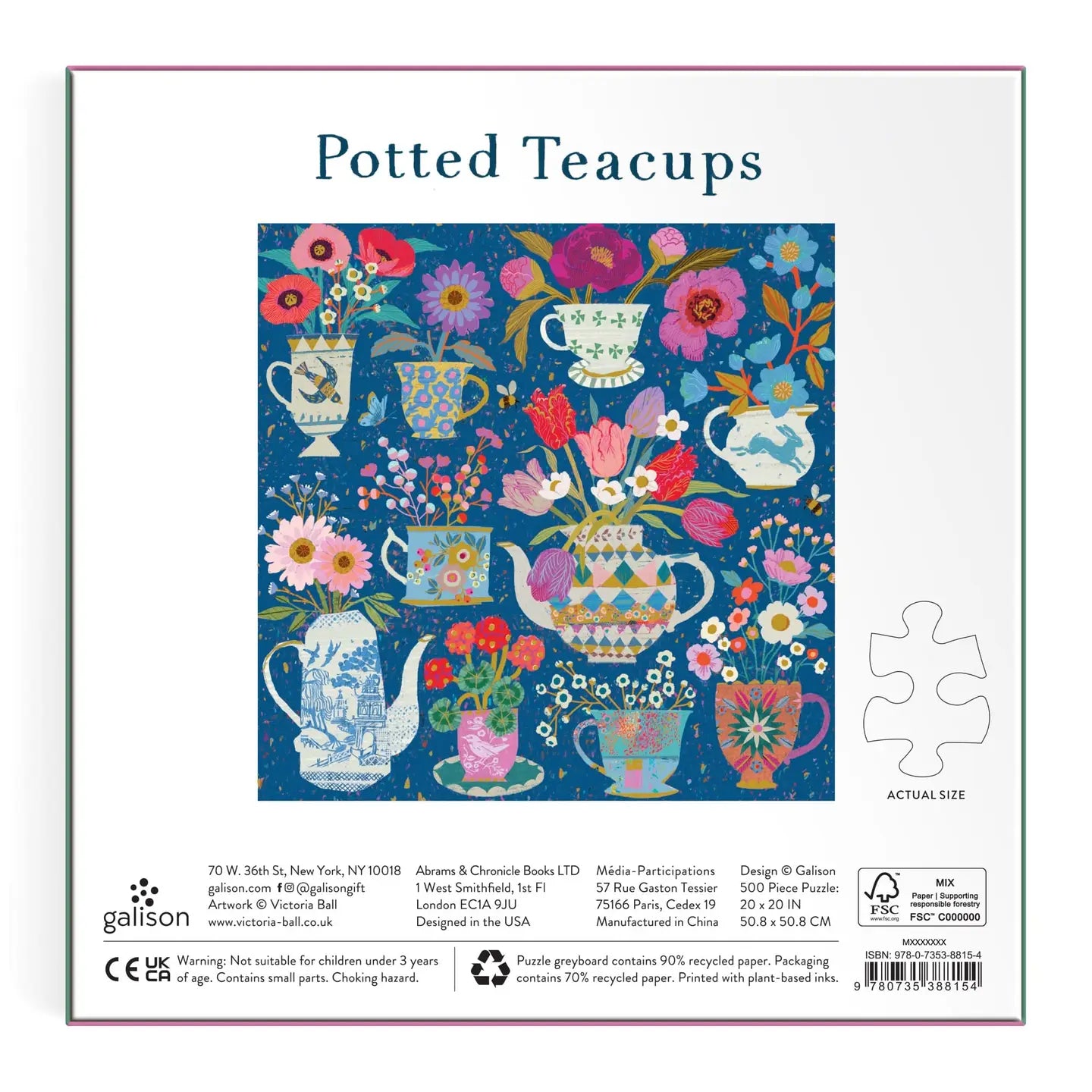 Victoria Ball Potted teacups 500pc Puzzle