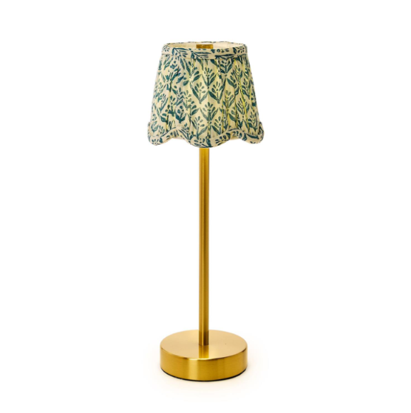 Scalloped Floral Fabric Lampshade