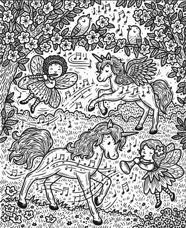 Unicorn World Magic Painting Book