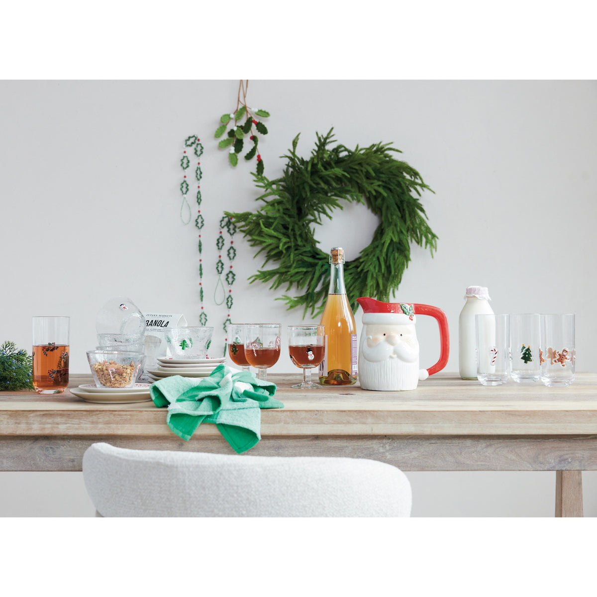 Glass Bowl with Embedded Holiday Icons