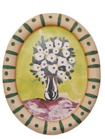Stoneware Wall Decor w/ Flowers