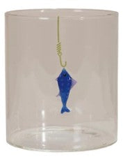 Hand-Blown Fish Hook Drinking Glass