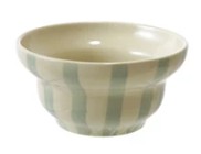 Hand-Painted Stoneware Striped Bowl
