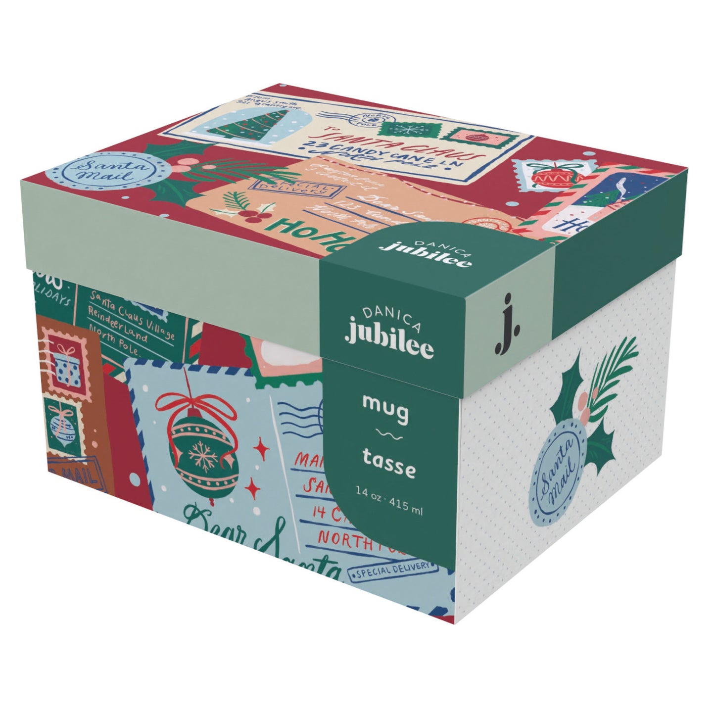 Santa Mail Christmas Mug w/ Gift Box