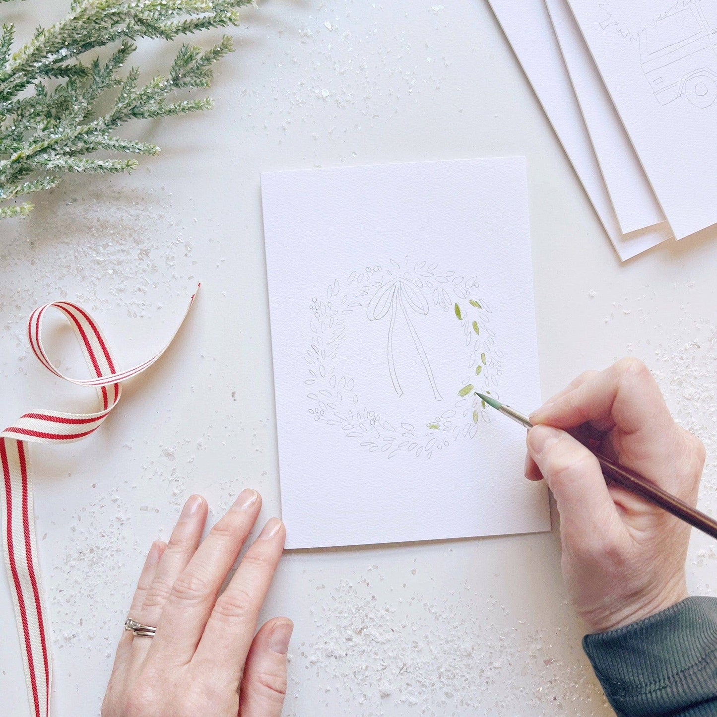 Christmas Paintable Notecards