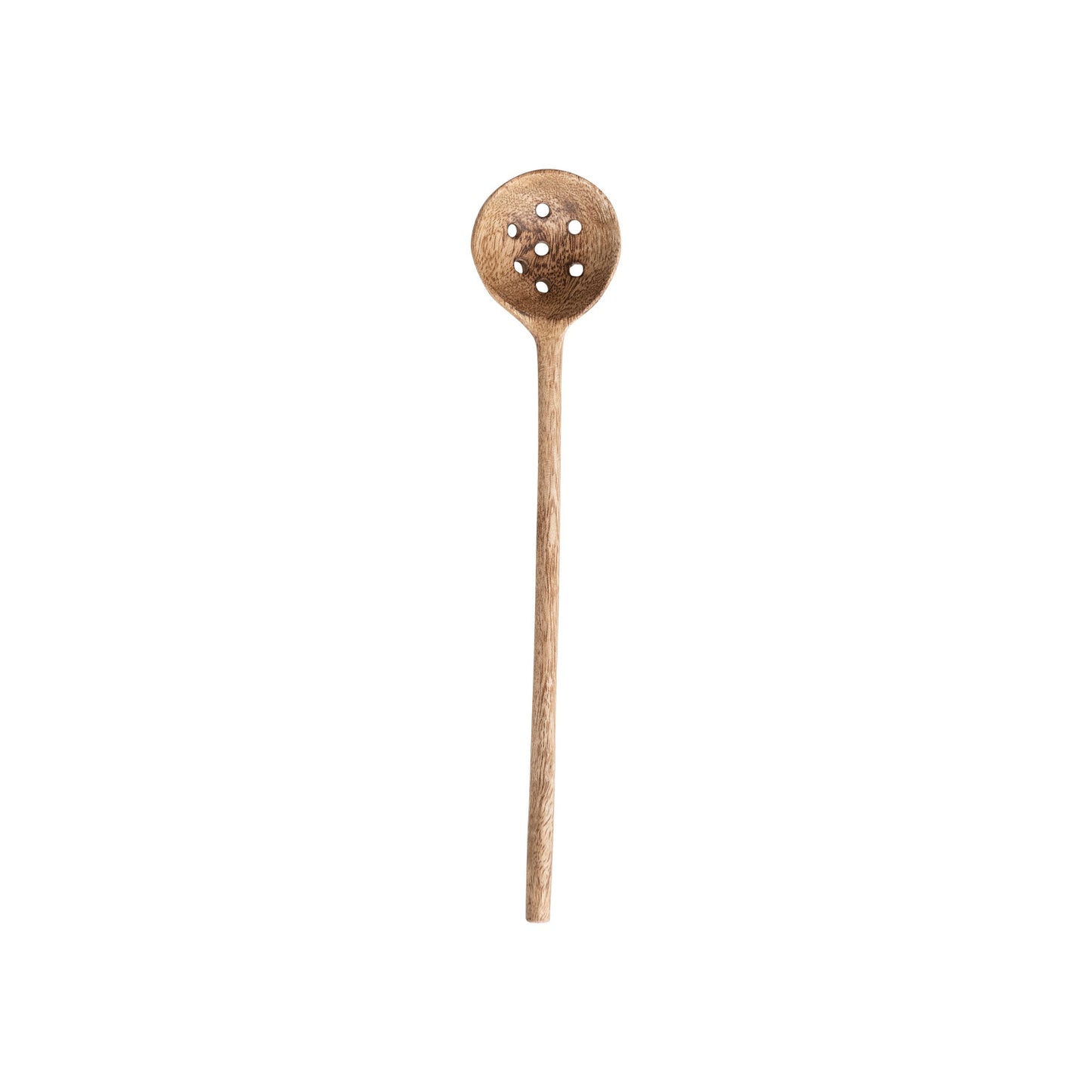 8-1/4"L Mango Wood Olive Spoon, Natural