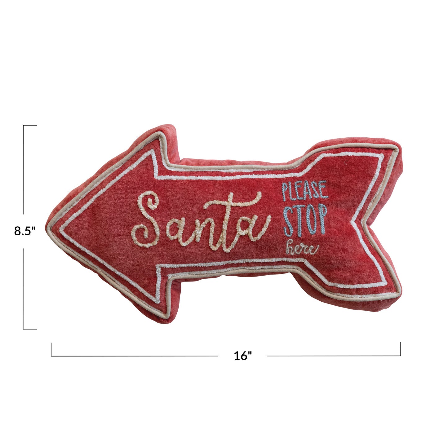 Santa Please Stop Here Lumbar Pillow