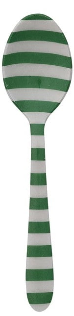 Enameled Stainless 5-1/4" Steel Spoon w/ Dots/Stripes