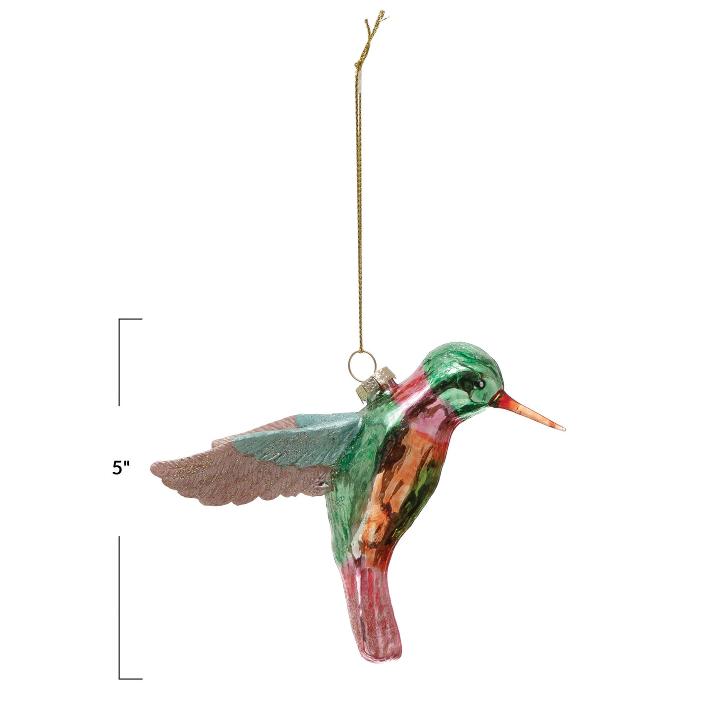 Hand-Painted Hummingbird Ornament