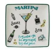 Stoneware Plate w/Cocktail Recipe