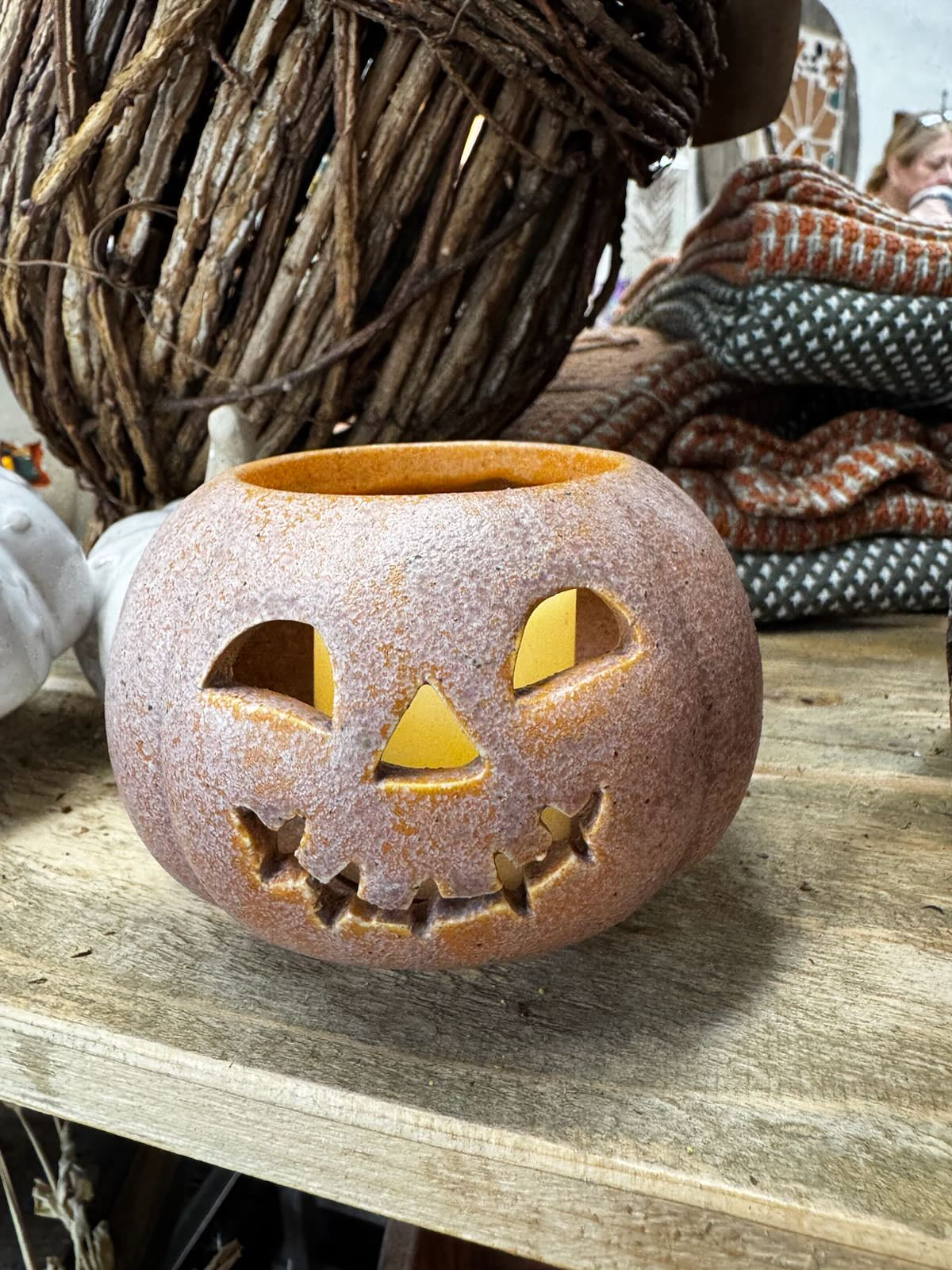 Grinning Pumpkins Votive (Stackable)