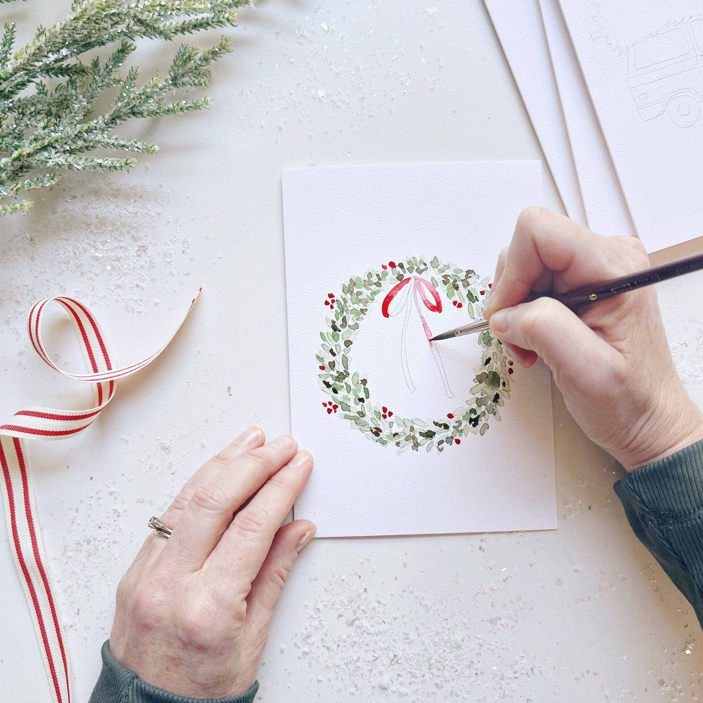 Christmas Paintable Notecards