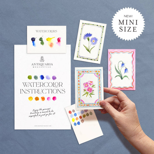 Antiquaria Mini Deluxe Watercolor Painting Kit: Flowers