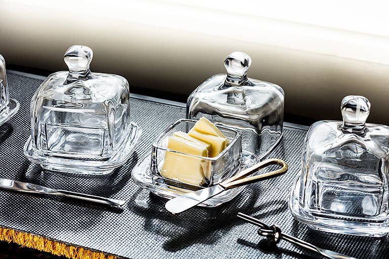 Square Butterdish with Dome
