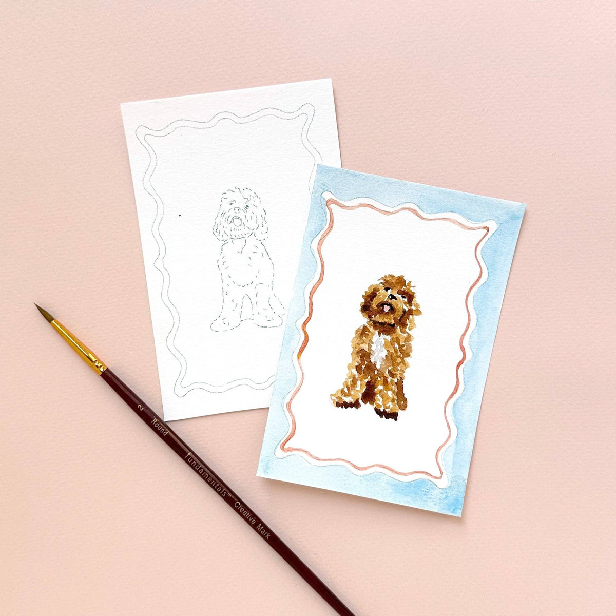 Antiquaria Mini Deluxe Watercolor Painting Kit: Dogs