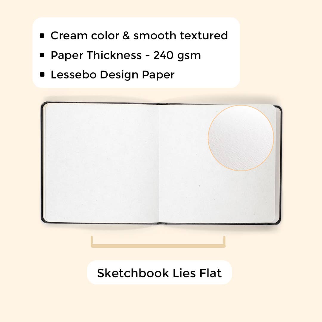 Viviva Square Ivory Sketchbook | 240 GSM Paper | Watercolor Pad