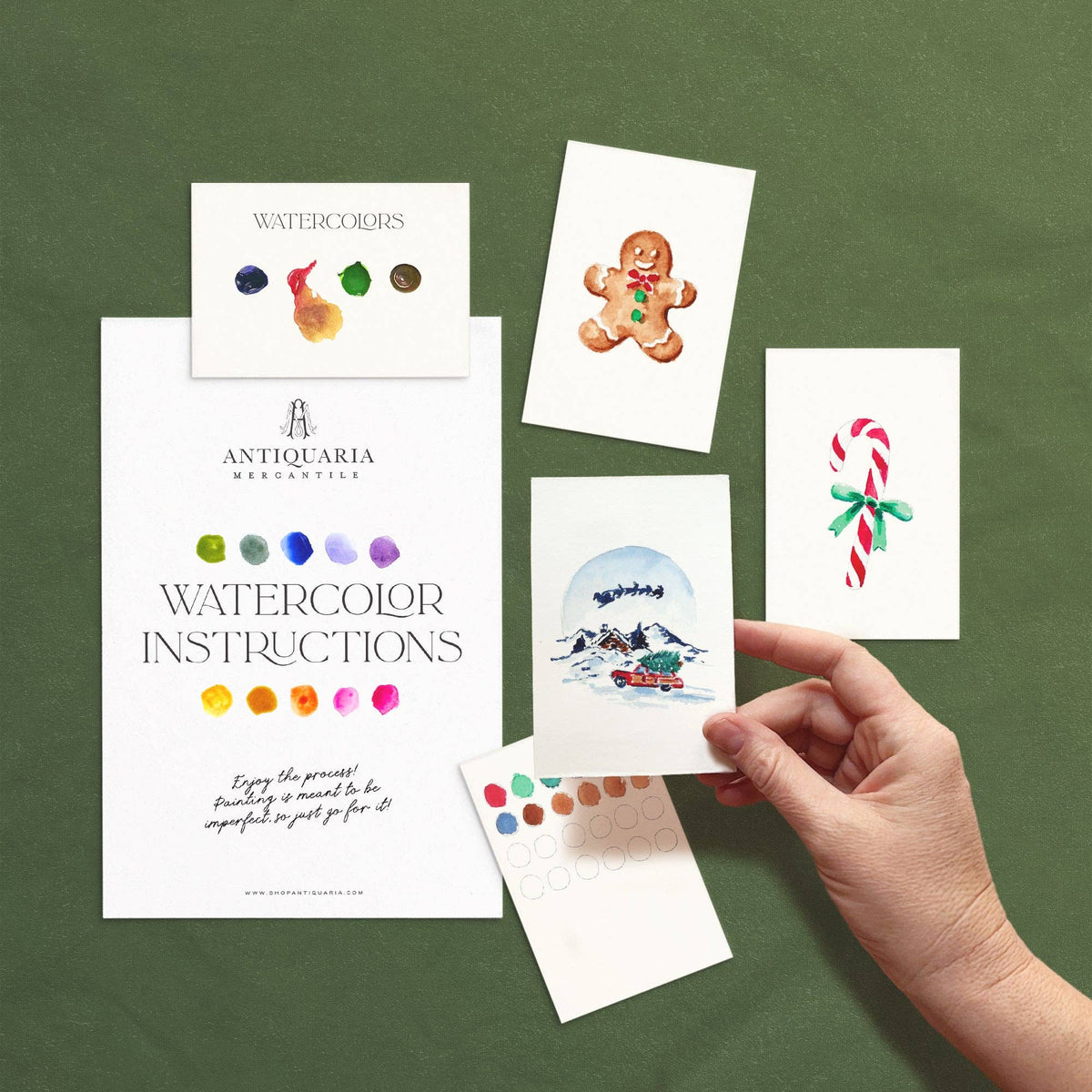Antiquaria Mini Deluxe Watercolor Painting Kit: Christmas No.1