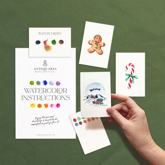 Antiquaria Mini Deluxe Watercolor Painting Kit: Christmas No.1