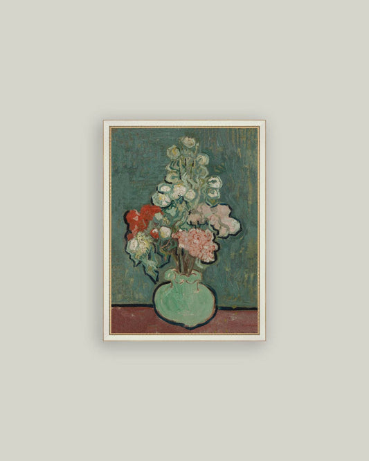 Green Vase Framed Antique Art