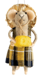 Wool Felt Tourist Mouse Ornament