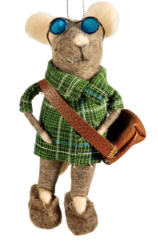 Wool Felt Tourist Mouse Ornament