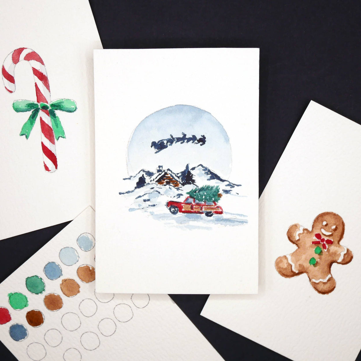 Antiquaria Mini Deluxe Watercolor Painting Kit: Christmas No.1