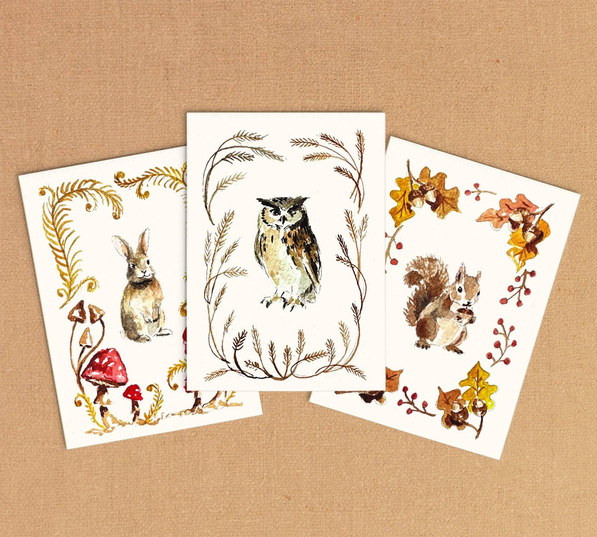 Antiquaria Mini Deluxe Watercolor Painting Kit: Woodland Friends