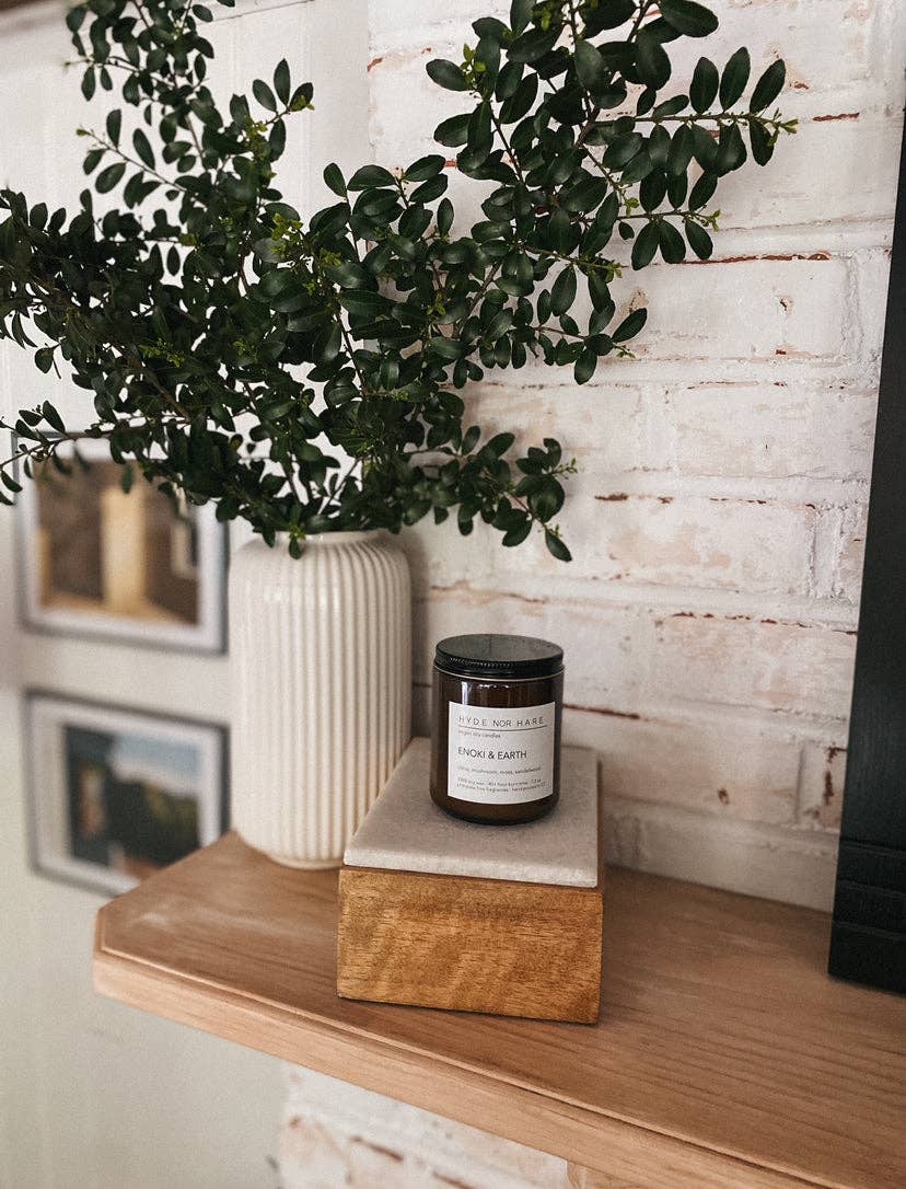 ENOKI & EARTH vegan soy candle