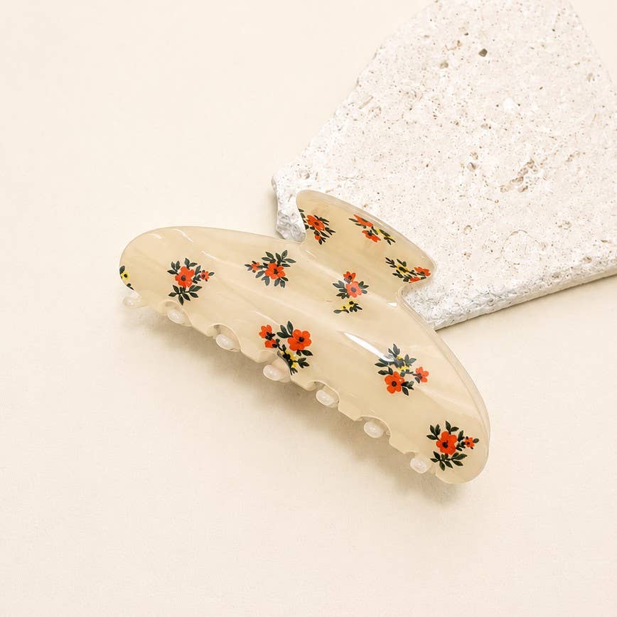Floral Claw Clip