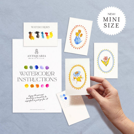 Antiquaria Mini Deluxe Watercolor Painting Kit: Folk Flowers