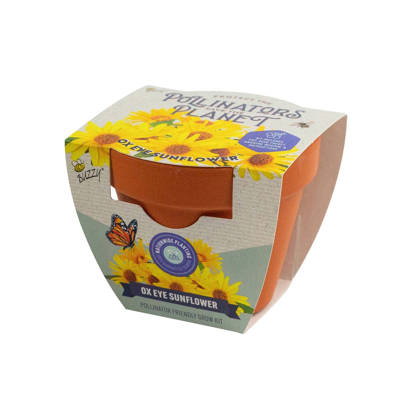 Ox Eye Sunflower Protect the Pollinators Growing Kit