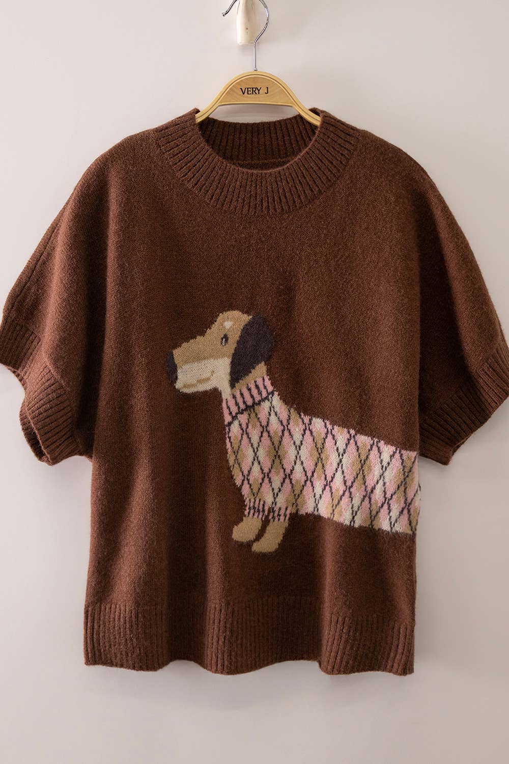 Dachshund Short Sleeve Knit
