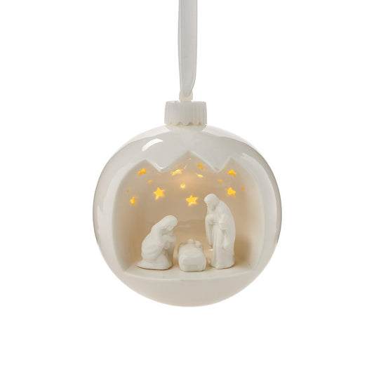 Light-up Porcelain Nativity Ornament