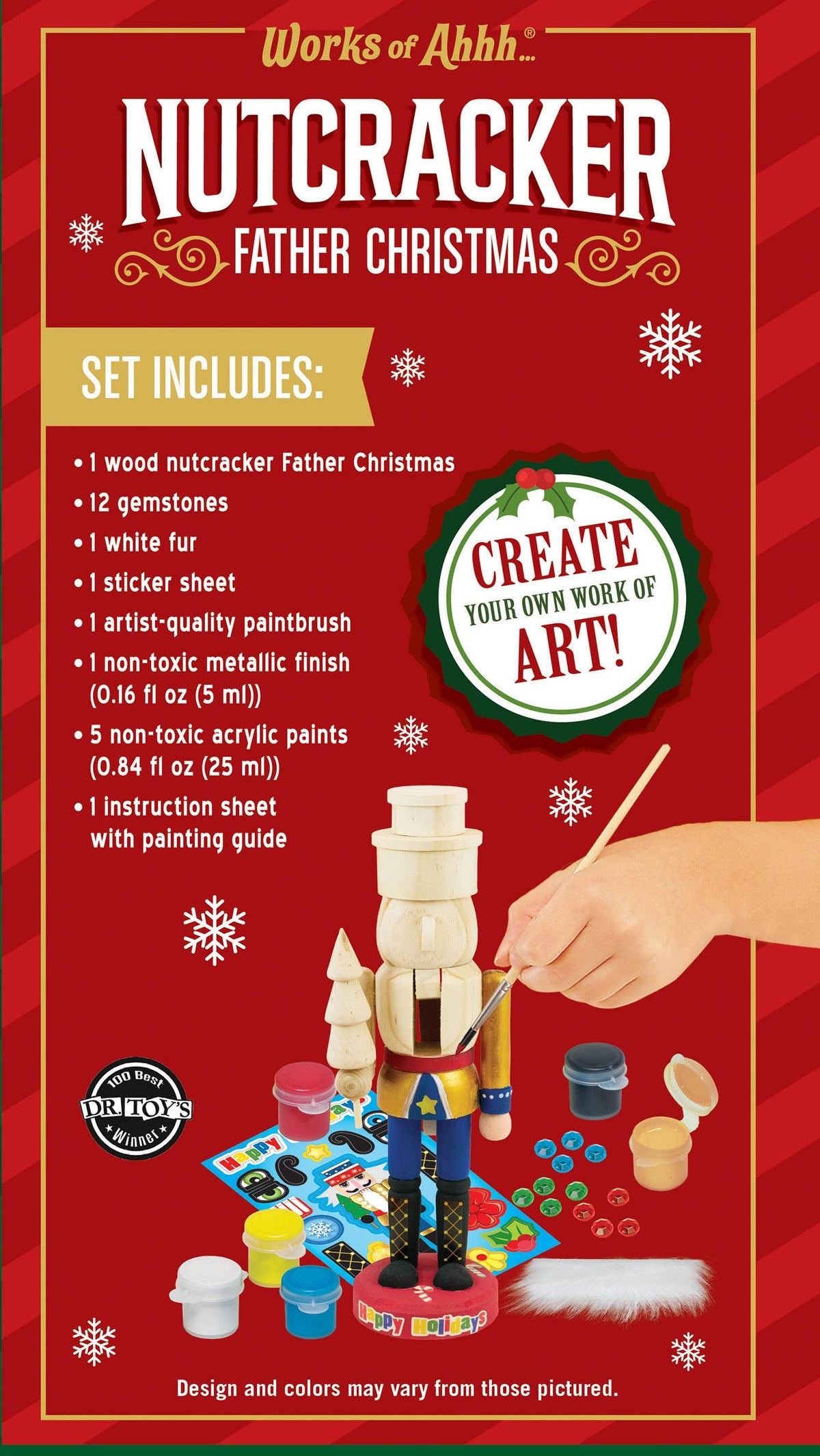 Nutcracker Father Christmas Wood Paint Set