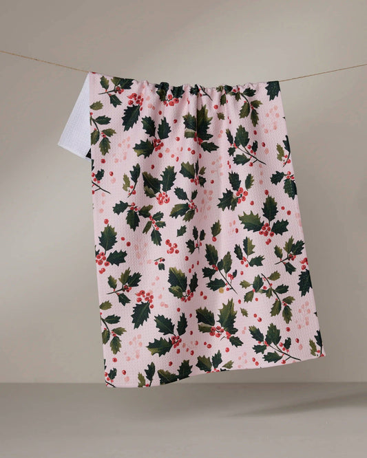 Geometry Blushberry Tea Towel