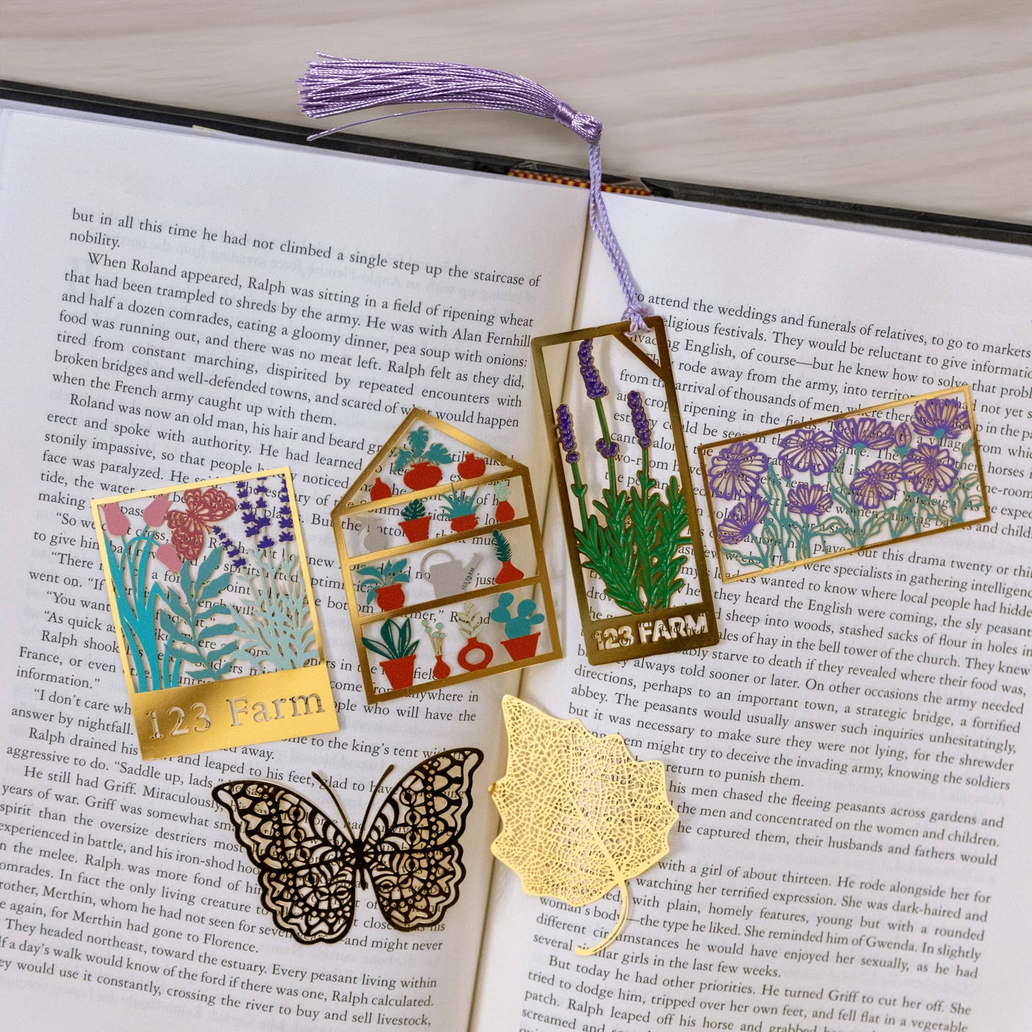 Metal Butterfly Bookmark 