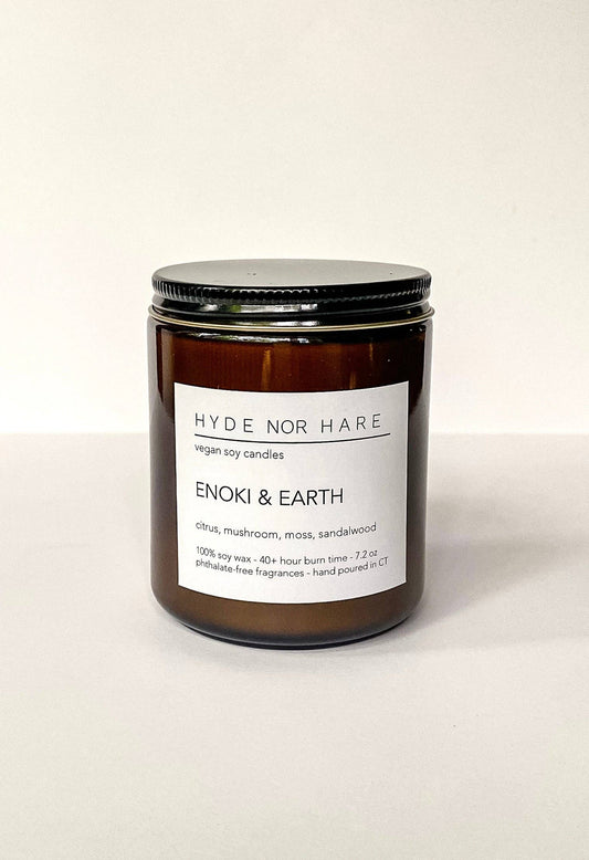 ENOKI & EARTH vegan soy candle