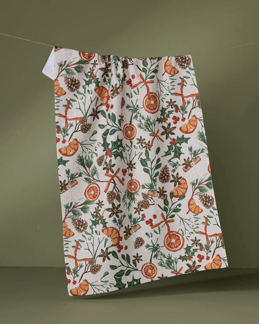Geometry Canela Tea Towel