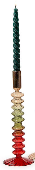 Holiday Ombre Glass Candlesticks