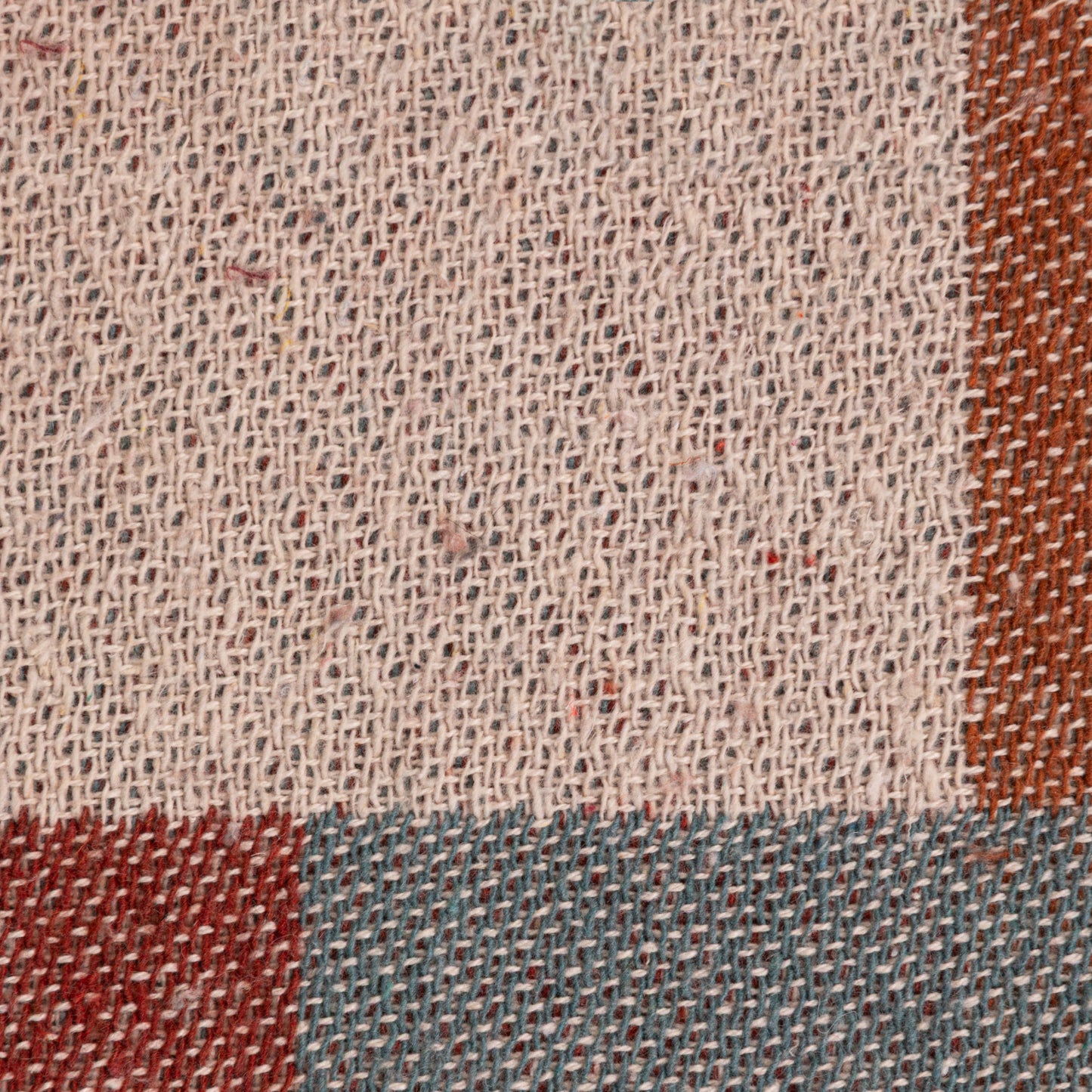 Woven Recycled Cotton Blend Jacquard Throw with Eyelash Fringe