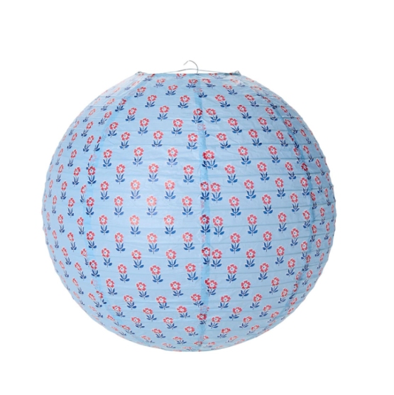 Red, White and Bloom Paper Lanterns