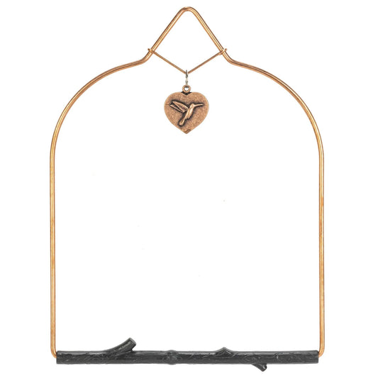 Copper Hummingbird Swing, Rustic Perch